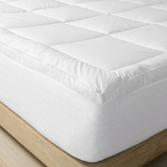 Casaluna Queen Ultra Loft Down Alternative Mattress Pad - white - Picture 2 of 5